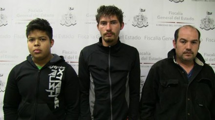 Antonio Barrón, Jerónimo Cruz y Abraham Gabriel Palacios, los presuntos secuestradores. Foto: PJE