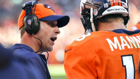 Adam Gase se asegura que Peyton Manning no se olvide de quién es el mayor. Adam Gase se asegura que Peyton Manning no se olvide de quién es el mayor.