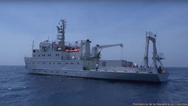 La Armada Colombiana afirmó que el hallazgo se hizo con nueva información, distinta a la que dio la empresa estadounidense SSA. La Armada Colombiana afirmó que el hallazgo se hizo con nueva información, distinta a la que dio la empresa estadounidense SSA.