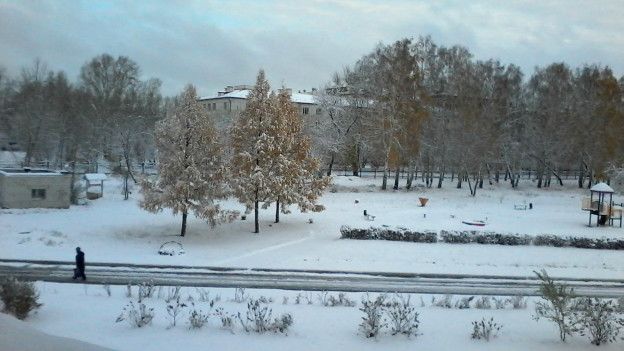 En octubre, Kurgan estaba nevado. En octubre, Kurgan estaba nevado.