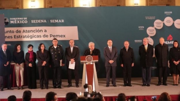 El presidente de México, Andrés Manuel López Obrador, dio los detalles de la red de &quot;huachicoleo&quot; en conferencia de prensa este jueves.