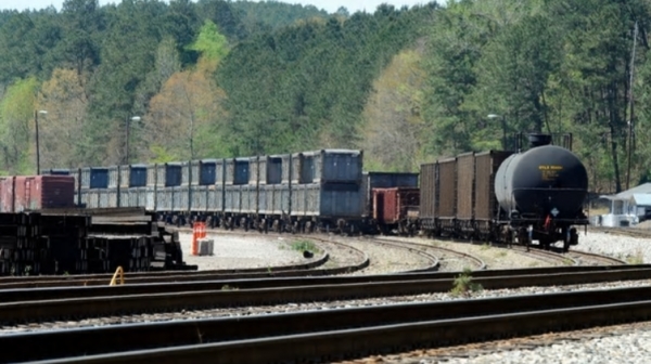 El “tren de la caca”, detenido en Parrish, Alabama