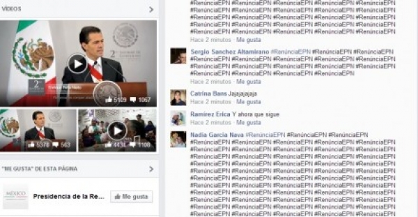 Algunos comentarios de usuarios de Facebook en el muro de Peña Nieto.