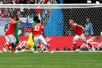 La celebración de Gazinski, autor del 1-0.