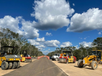 Maquinaria para las obras.