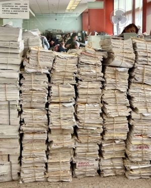 Se siguen acumulando los expedientes en los juzgados de todo el país. La imagen, en las oficinas de lo familiar en la CDMX.