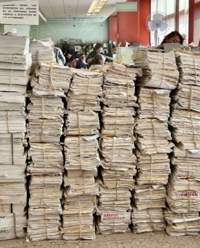 Se siguen acumulando los expedientes en los juzgados de todo el país. La imagen, en las oficinas de lo familiar en la CDMX.