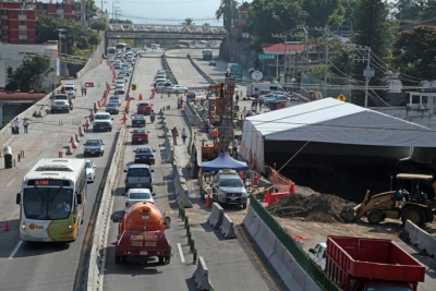 Los trabajos en el Paso Exprés.