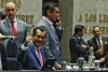 El presidente de la Mesa Directiva de la Cámara de Diputados, Sergio Gutiérrez Luna, reacciona al término de la sesión.