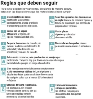 Inicia operativo para regular a los motociclistas y que cumplan la ley