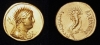 Moneda de oro con el rostro del rey Ptolomeo III, encontrada en el sitio arqueológico de Sa el-Hagar, al norte de El Cairo.