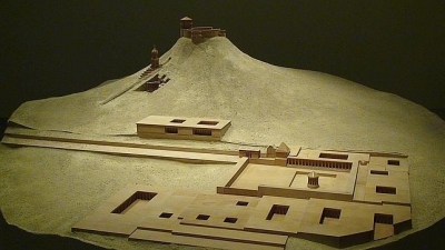 Reproducción del mausoleo de Herodes que se puede ver en la exposición