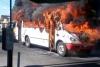 Incendio de camiones en Guadalajara. Foto tomada de las redes sociales