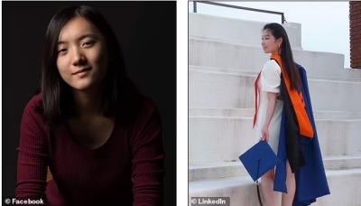 Kelsey Chang (izquierda), de 22 años, que sobrevivió al ser arrojado 165 pies por un barranco en el castillo de &#039;Cenicienta&#039; de Alemania, salió del hospital. Según los informes, Troy B prometió a Eva Liu (derecha) y a la Sra. Chang una &quot;vista romántica&quot;