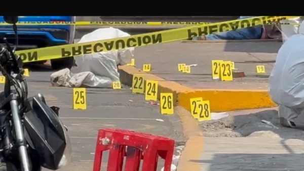 La ejecución de Mancilla fue a las 12:09 del mediodía de este martes, en la parte exterior del ayuntamiento que está sobre la avenida Lázaro Cárdenas. 