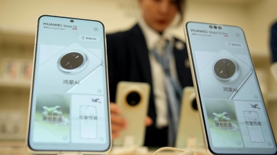 Teléfonos inteligentes de la serie Mate 70 de Huawei.