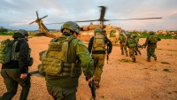 Entrenamiento de soldados israelíes en el norte de Israel, cerca de la frontera con el Líbano, 20 de febrero de 2024.