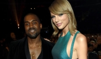 Kanye West y Taylor Swift en 2015.