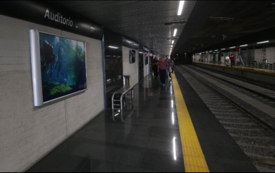 En la estación Auditorio, los pasajeros ya pueden descender, sin embargo, aún no se puede abordar en el punto.