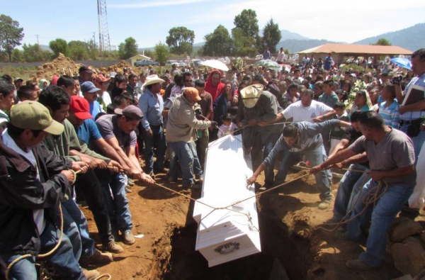 El entierro del niño de 11 años en Michoacán