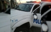 Así quedó la patrulla de la policía municipal cuyos elementos repelieron una de las agresiones.