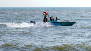 Miembros de la Guardia Costera de Yemen en el mar Rojo, el 4 de enero de 2024