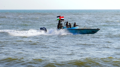 Miembros de la Guardia Costera de Yemen en el mar Rojo, el 4 de enero de 2024