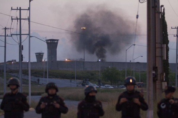 Imagen del motin del penal de Cadereyta, en marzo