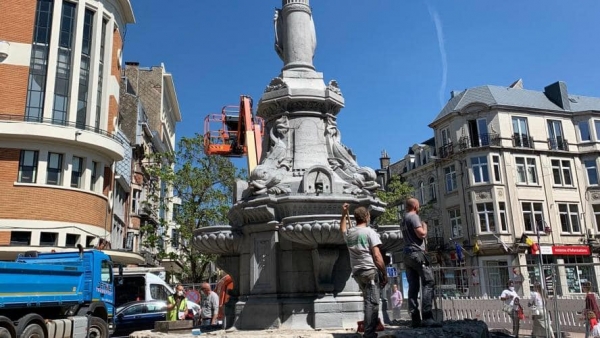 Encuentran el corazón del primer alcalde de una ciudad belga en la fuente que lleva su nombre