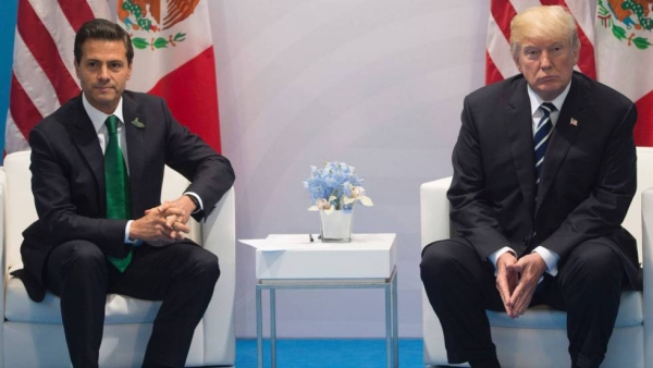 Peña Nieto y Trump, en julio en Alemania