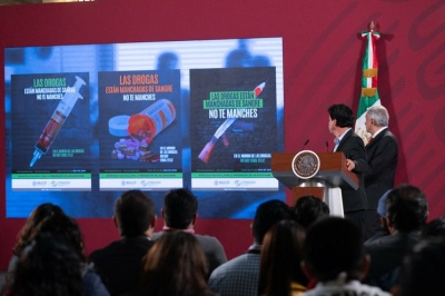El gobierno federal presentó la segunda etapa de la campaña contra las drogas con testimonios sobre sus efectos.