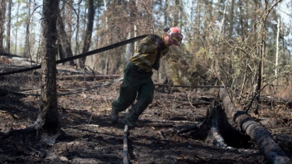 Zona quemada en Fort McMurray (Alberta), Canadá