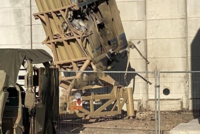 Lanzador de defensa aérea Iron Dome destruido por un dron de Hezbollah