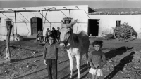 Hijos del campesino Miguel Bonillo, en cuyo huerto cayó una de las bombas, Palomares, España, 23 de agosto de 1996.