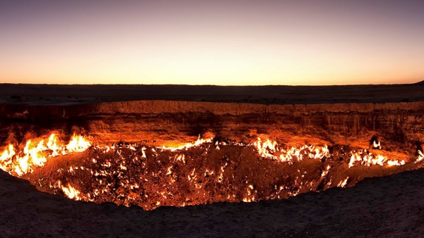 El cráter de Darvaza, Turkmenistán.