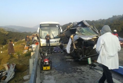 El accidente en Arco Norte. (Jorge Becerril)