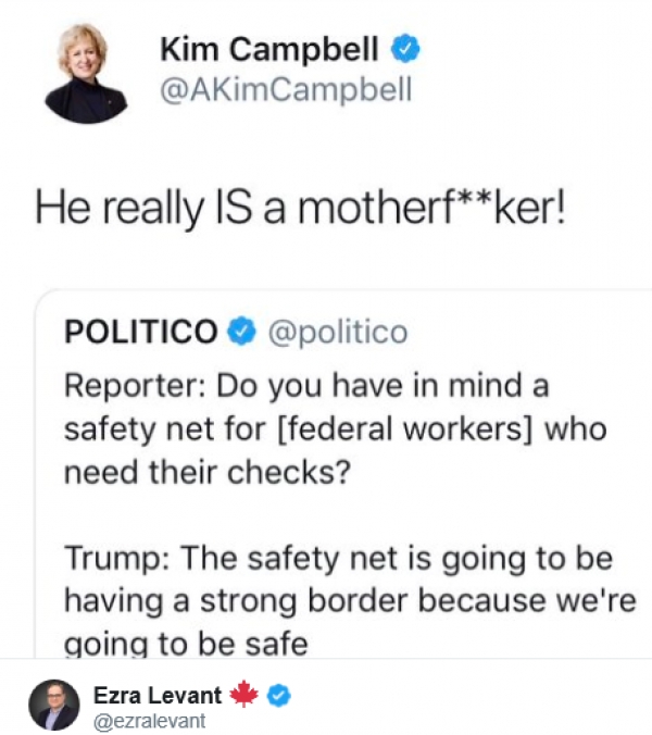 &quot;Hijo de puta&quot;: Ex primera ministra de Canadá insulta a Trump y desata una polémica