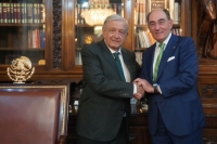 El presidente Andrés Manuel López Obrador y el presidente de Iberdrola, Ignacio Sánchez Galán.