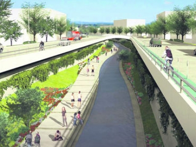 PROYECCIÓN. La imagen digital muestra el aspecto que tendrá el canal de Atemajac, una vez que termine de construirse el colector.