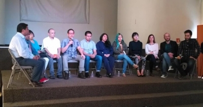 Conferencia de prensa de los detendos en el marco de las movilziaciones del #20NovMx. Foto: Twitter @CentroProdh