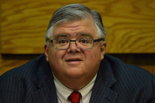 El gobernador del Banco de México, Agustín Carstens, al presentar sus previsiones económicas.