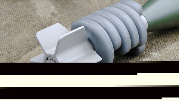 Parte de un mortero de guerra.