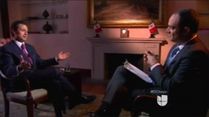 Peña y Krauze en la entrevista de Univisión.