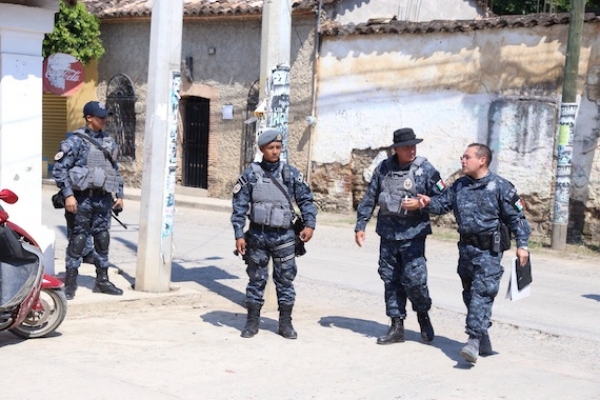 Recorrido de la policía federal en el municipio de Cocula. Foto: Cuartoscuro
