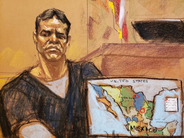 Vicente Zambada, durante el juicio de &#039;El Chapo&#039; Guzmán.