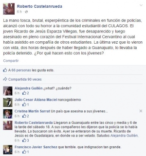 Muere estudiante jalisciense en Guanajuato durante Cervantino; en redes sociales responsabilizan a la policía preventiva