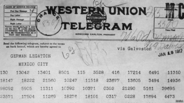 El telegrama de Zimmermann desencadenó la entrada de Estados Unidos a la Primera Guerra Mundial.