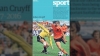 El diario inglés The Guardian homenajeó a Johan Cruyff con una foto de Rob Rensenbrink