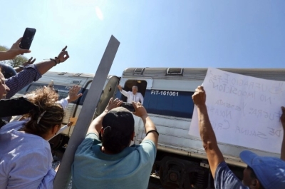 El presidente Andrés Manuel López Obrador abordó el Tren Interoceánico por segundo día consecutivo. La imagen, del 22 de diciembre de 2023.