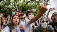 Protestas en la Universidad de Texas en Austin, el 24 de abril de 2024.